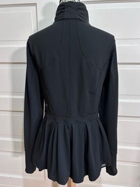 RARE Find! Lululemon Riding Jacket Size 12 Black Peplum Ruffles